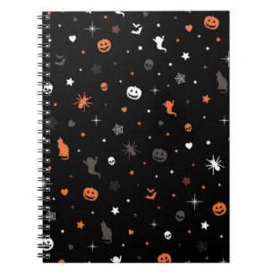 Caderno Espiral Padrão de Dia das Bruxas