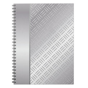 Caderno Espiral Padrão de diamante metálico