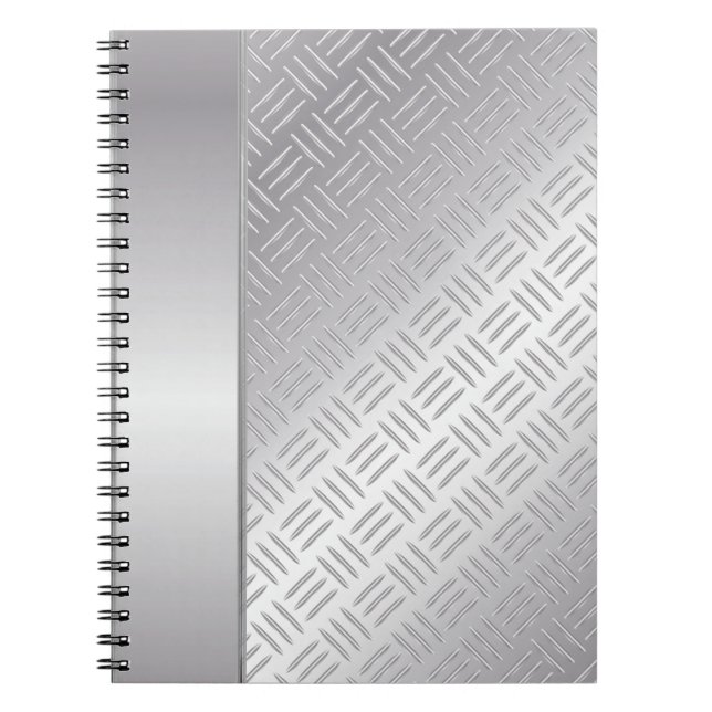 Caderno Espiral Padrão de diamante metálico (Frente)