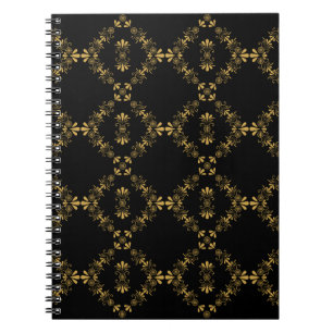 Caderno Espiral Padrão de Diamante Ornamental