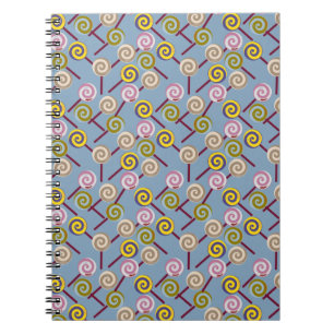 Caderno Espiral Padrão de doces Padrão de lollies pirulito 3