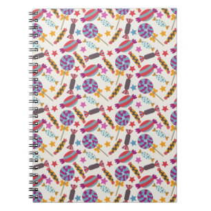 Caderno Espiral Padrão de doces Padrão de lollies pirulito 46