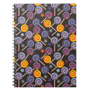 Caderno Espiral Padrão de doces Padrão de lollies pirulito 9