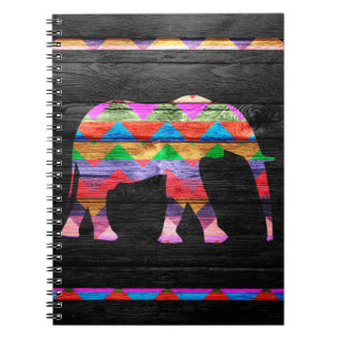 Caderno Espiral Padrão de Elefante Chevron nº 2