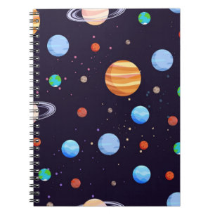 Caderno Espiral Padrão de espaço
