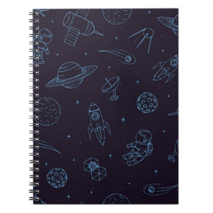 Caderno Espiral Padrão de espaço