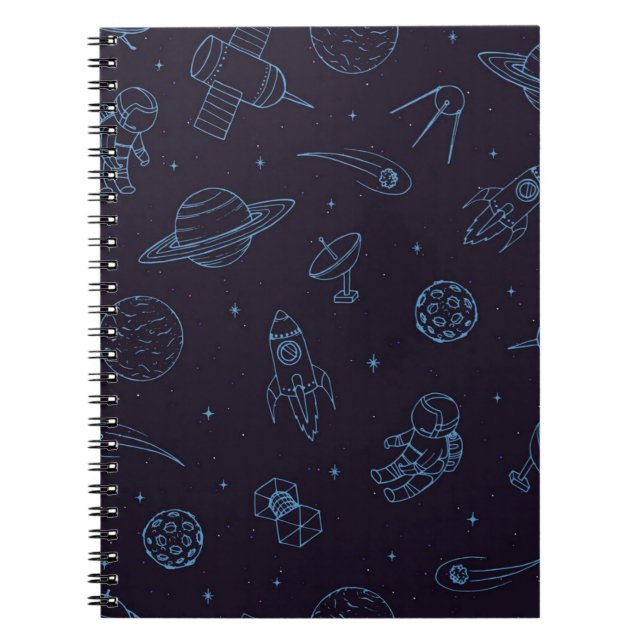 Caderno Espiral Padrão de espaço (Frente)