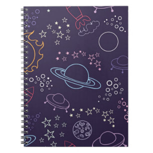 Caderno Espiral Padrão de espaço