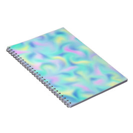 Caderno Espiral Padrão de espirais Bonito de Pastel desfocadas com