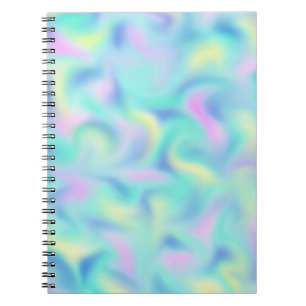 Caderno Espiral Padrão de espirais de Pastel Bonito abstrato