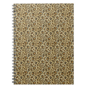 Caderno Espiral Padrão de Estampa de Leopardo – Design de Pele de