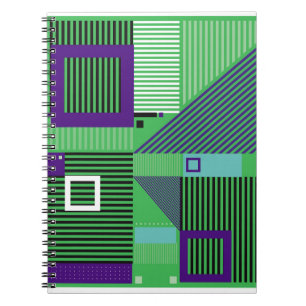 Caderno Espiral Padrão de estilo de moda do memphis de última gera