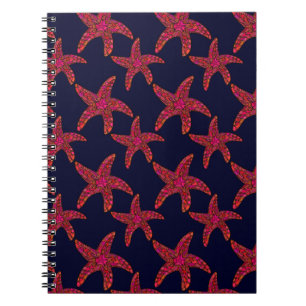 Caderno Espiral Padrão de Estilo do Starfish