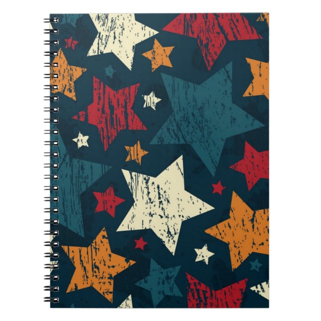 Caderno Espiral Padrão de estrelas (Frente)