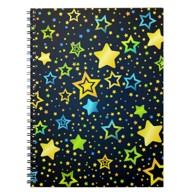 Caderno Espiral Padrão de estrelas (Frente)