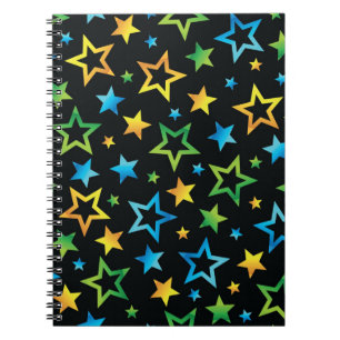 Caderno Espiral Padrão de estrelas
