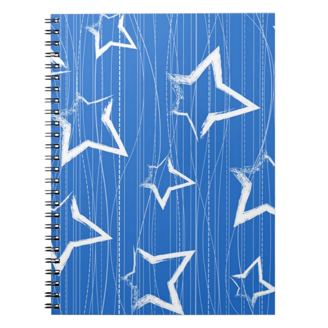 Caderno Espiral Padrão de estrelas (Frente)