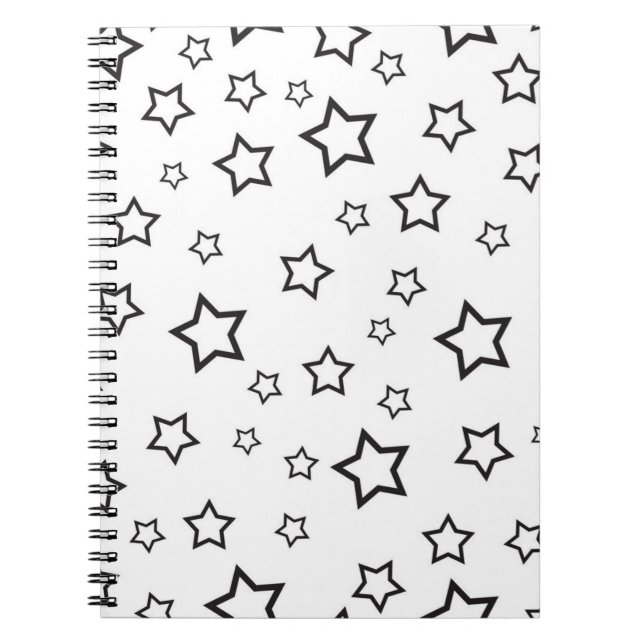 Caderno Espiral Padrão de estrelas (Frente)