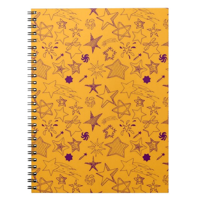Caderno Espiral Padrão de estrelas (Frente)