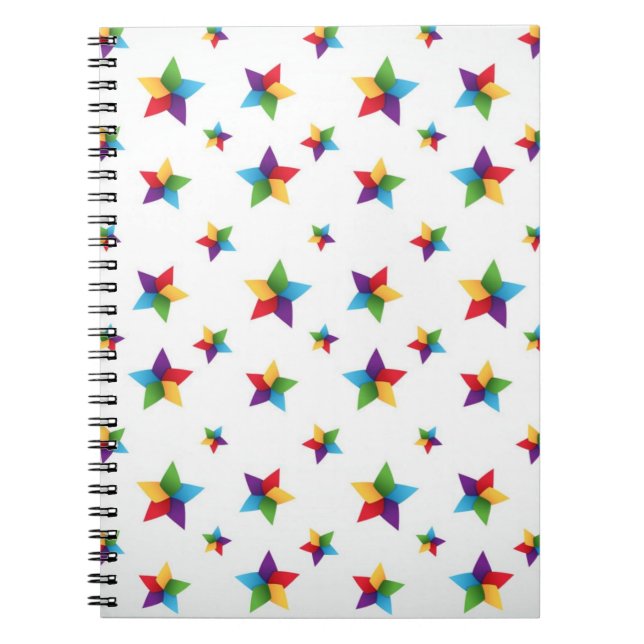 Caderno Espiral Padrão de estrelas (Frente)