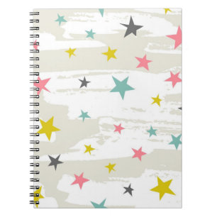Caderno Espiral Padrão de estrelas
