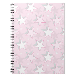 Caderno Espiral Padrão de estrelas de ouro 1