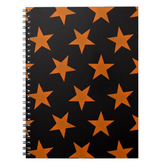 Caderno Espiral Padrão de Estrelas de ouro 5 (Frente)
