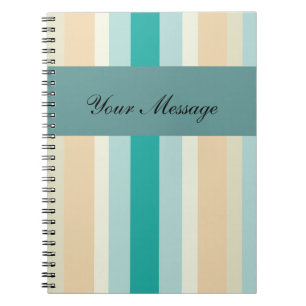 Caderno Espiral Padrão de faixas de praia