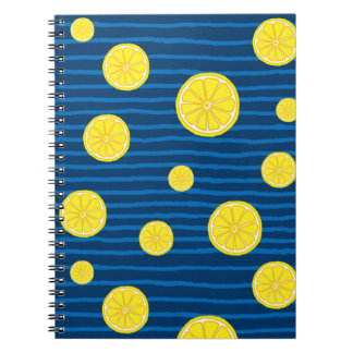 Caderno Espiral Padrão de fatias de limão
