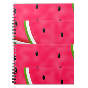 Caderno Espiral Padrão de fatias de melancia
