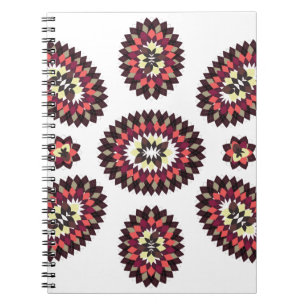 Caderno Espiral Padrão de Flor Mandala