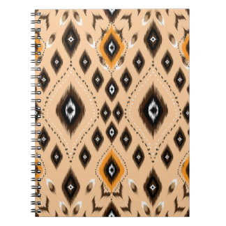 Caderno Espiral Padrão de Folclore Geométrico Geométrico Ikat
