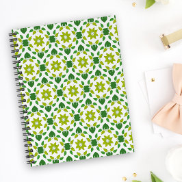 Caderno Espiral Padrão De Folha, Padrão De Folhas, Folhas Verdes