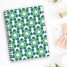 Caderno Espiral Padrão De Folha, Padrão De Folhas, Folhas Verdes