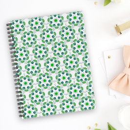 Caderno Espiral Padrão De Folha, Padrão De Folhas, Folhas Verdes