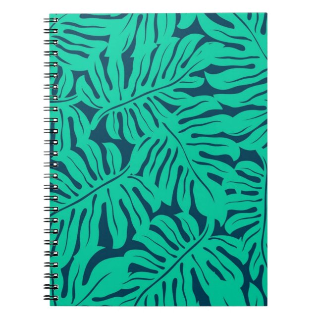 Caderno Espiral Padrão de folhas (Frente)