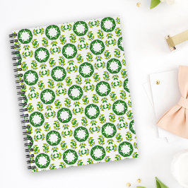 Caderno Espiral Padrão de Folhas, Padrão de Folhagens, Folhas Verd