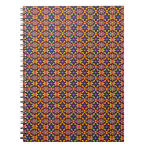 Caderno Espiral Padrão de Forma Geométrica Colorida