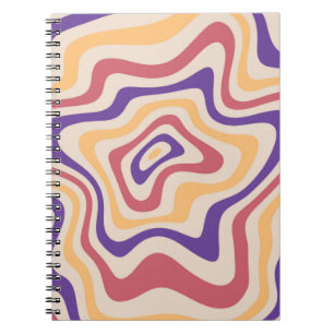 Caderno Espiral Padrão de fundo da explosão solar retrorreflectora