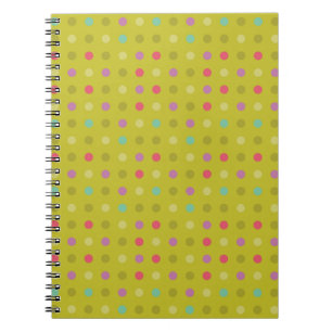 Caderno Espiral Padrão de fundo Polka-dot