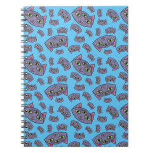 Caderno Espiral Padrão de gato de alienígena