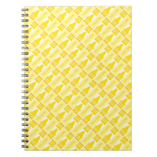 Caderno Espiral Padrão de giz amarelo divertido