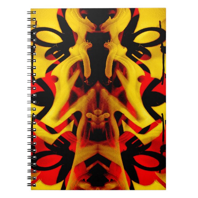 Caderno Espiral Padrão de grafite colorido (Frente)