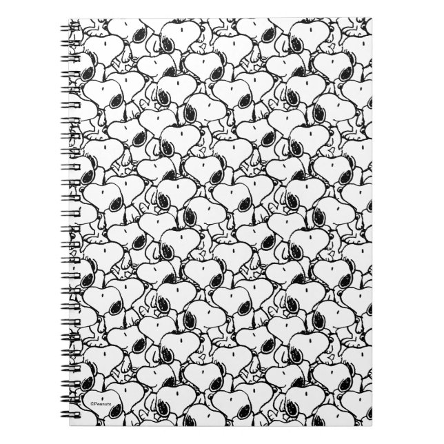 Caderno Espiral Padrão de História em quadrinhos Clássico do Snoop (Frente)