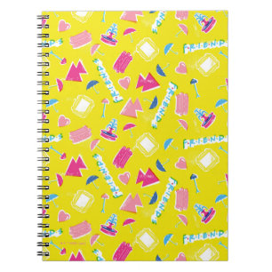 Caderno Espiral Padrão de Ícone Neon FRIENDS™