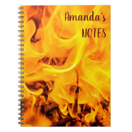 Caderno Espiral Padrão De Incêndio E Chamas