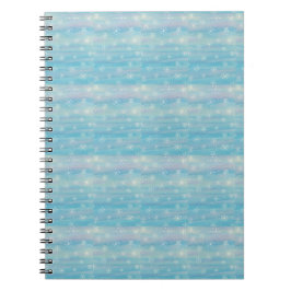 Caderno Espiral Padrão de Inverno em Aquarela