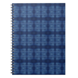 Caderno Espiral padrão de jeans azuis