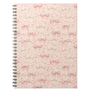 Caderno Espiral Padrão de Laço Coquette