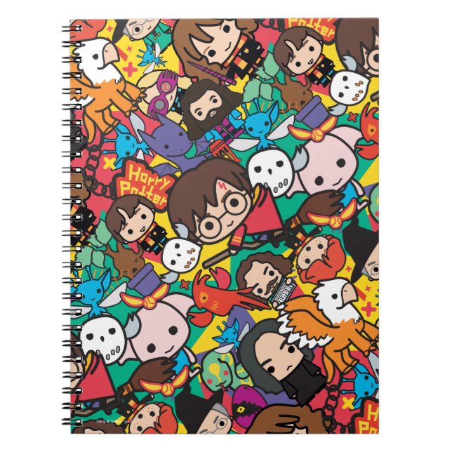 Caderno Espiral Padrão de lançamento de personagem de desenho anim (Frente)